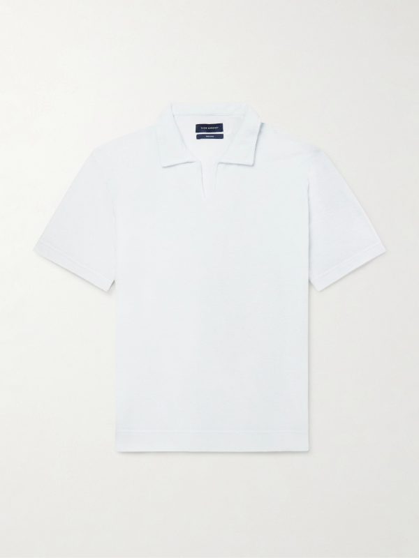 Terry-Cotton Polo Shirt