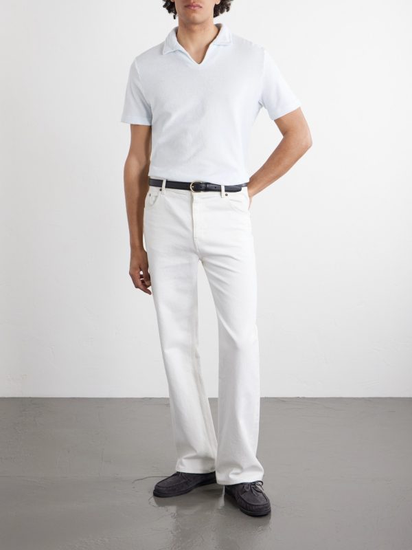 Terry-Cotton Polo Shirt - OU