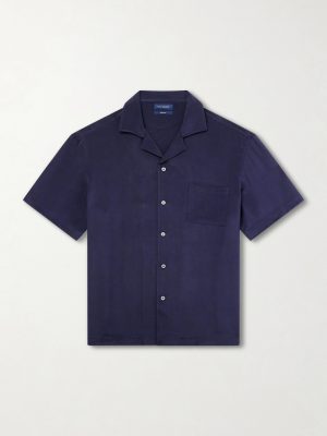 Camp-Collar Silk Shirt