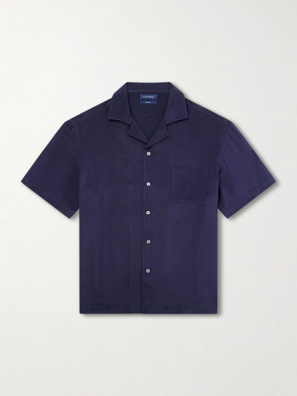 Camp-Collar Silk Shirt Camp-Collar Silk Shirt