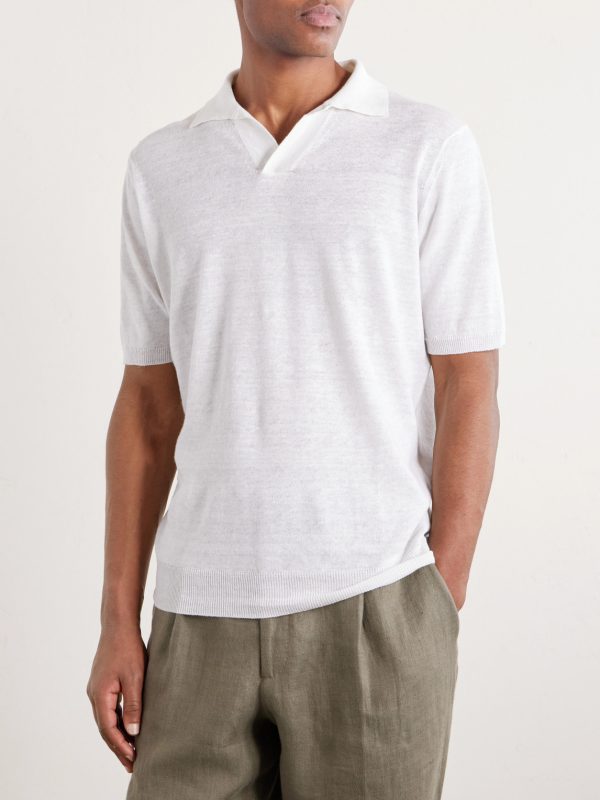 Linen and Cotton-Blend Polo Shirt - FR Linen and Cotton-Blend Polo Shirt - FR