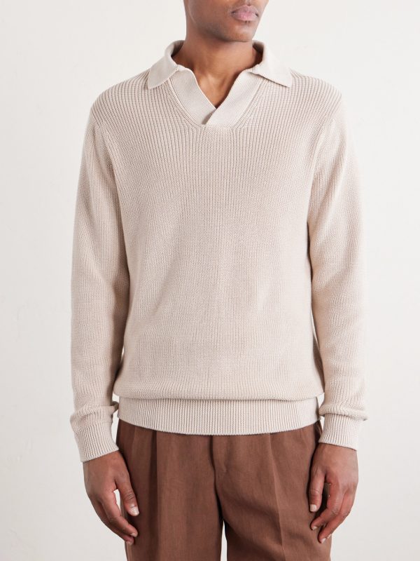 Cotton Long Sleeve Polo - FR