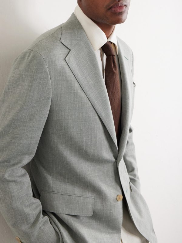 Wool, Silk and Linen-Blend Blazer - CU