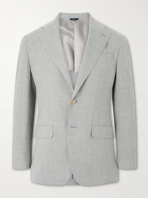 Wool, Silk and Linen-Blend Blazer
