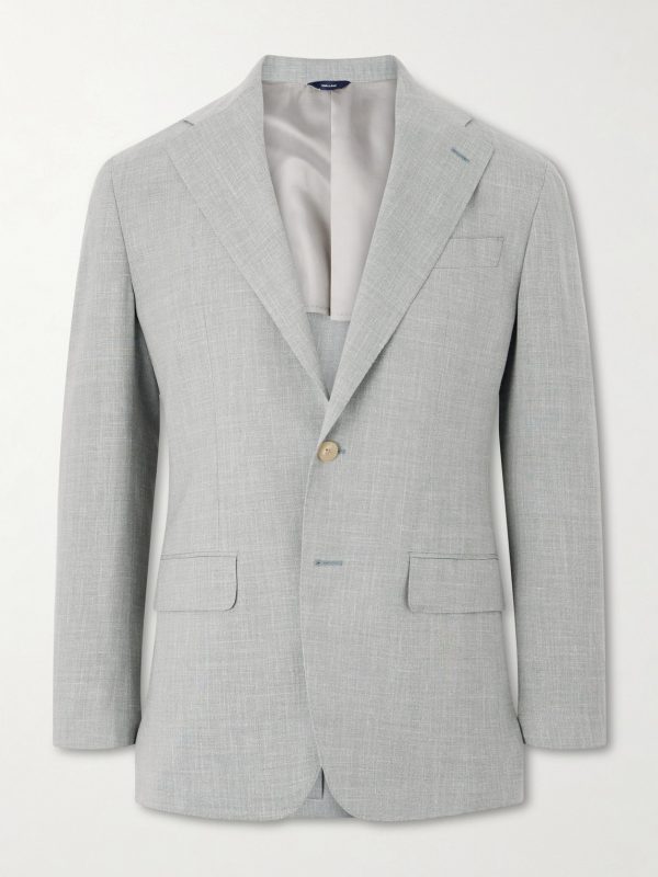 Wool, Silk and Linen-Blend Blazer