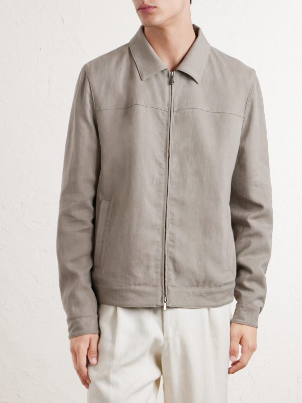 Linen Bomber Jacket - FR Linen Bomber Jacket - FR