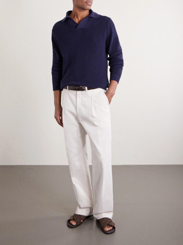 Cotton Polo Sweater - OU Cotton Polo Sweater - OU