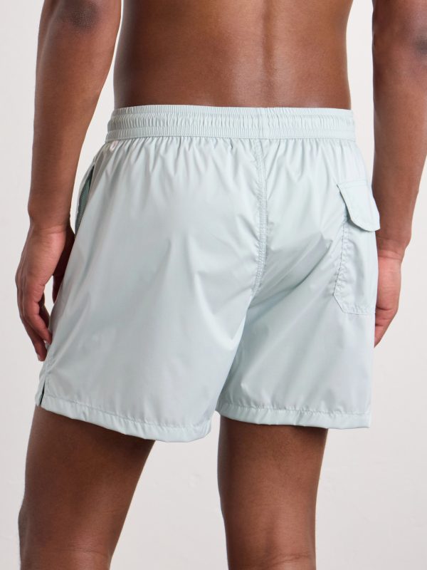 Straight-Leg Mid-Length Swim Shorts - BK