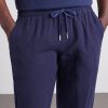 Straight-Leg Linen Drawstring Trousers - CU