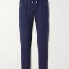Straight-Leg Linen Drawstring Trousers