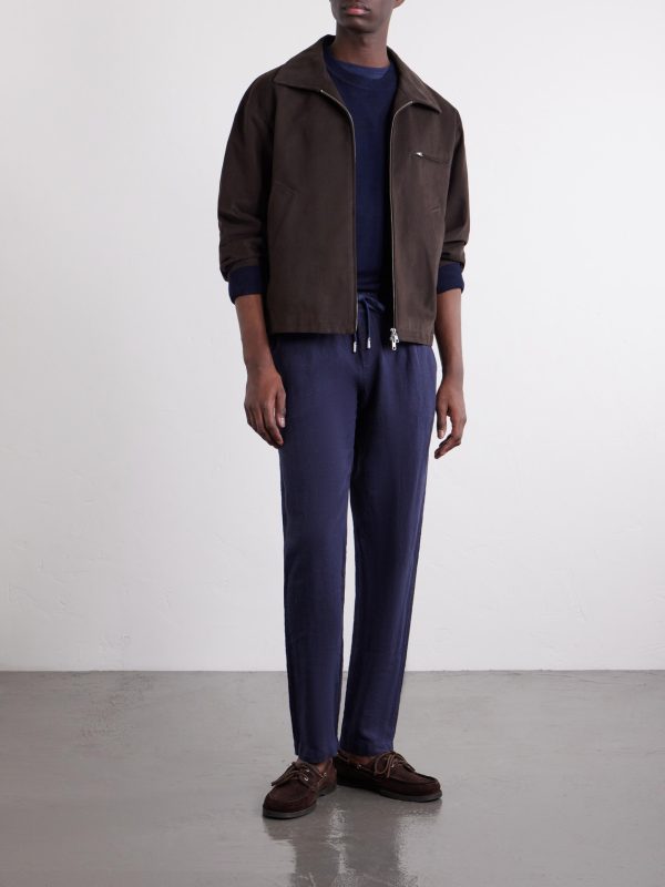 Straight-Leg Linen Drawstring Trousers - OU