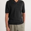 Linen and Cotton-Blend Polo Shirt - FR Linen and Cotton-Blend Polo Shirt - FR