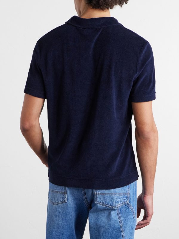 Terry-Cotton Polo Shirt - BK