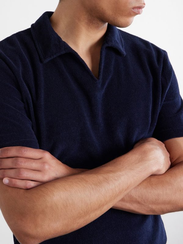 Terry-Cotton Polo Shirt - CU