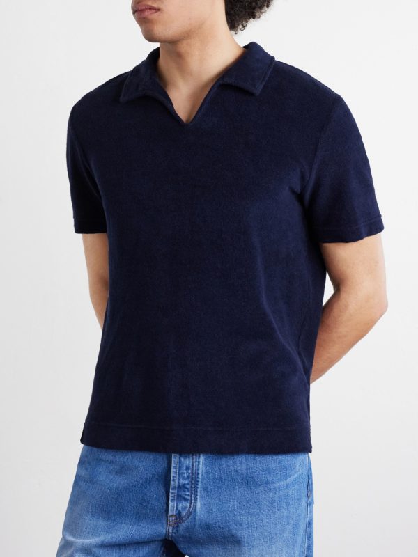 Terry-Cotton Polo Shirt - FR