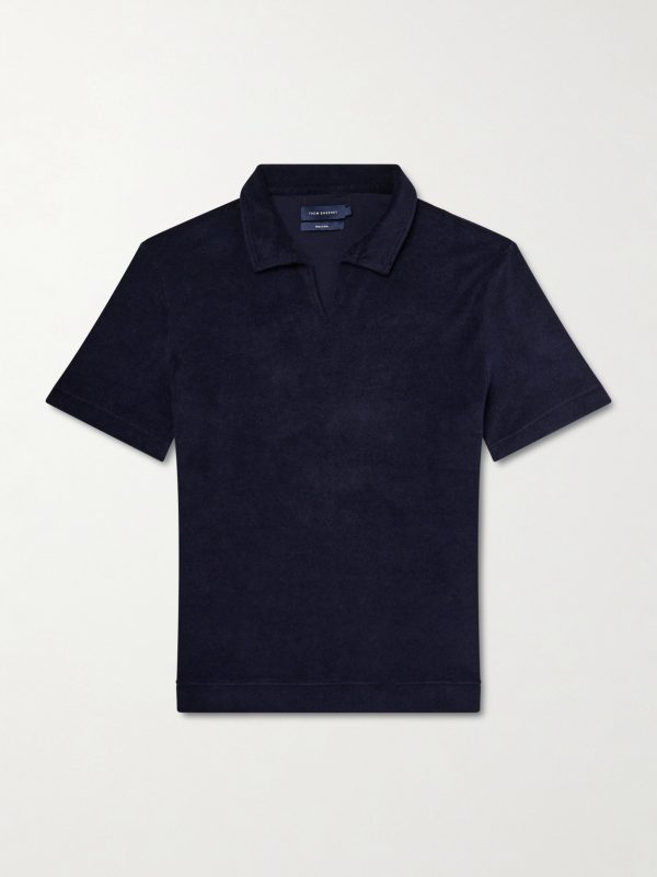Terry-Cotton Polo Shirt