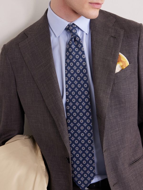 8cm Printed Silk Tie - FR 8cm Printed Silk Tie - FR