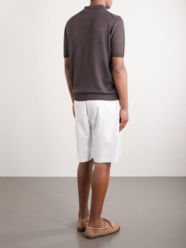 Linen and Cotton-Blend Polo Shirt - BK