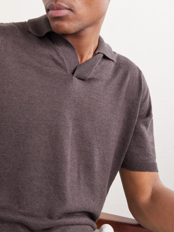 Linen and Cotton-Blend Polo Shirt - CU