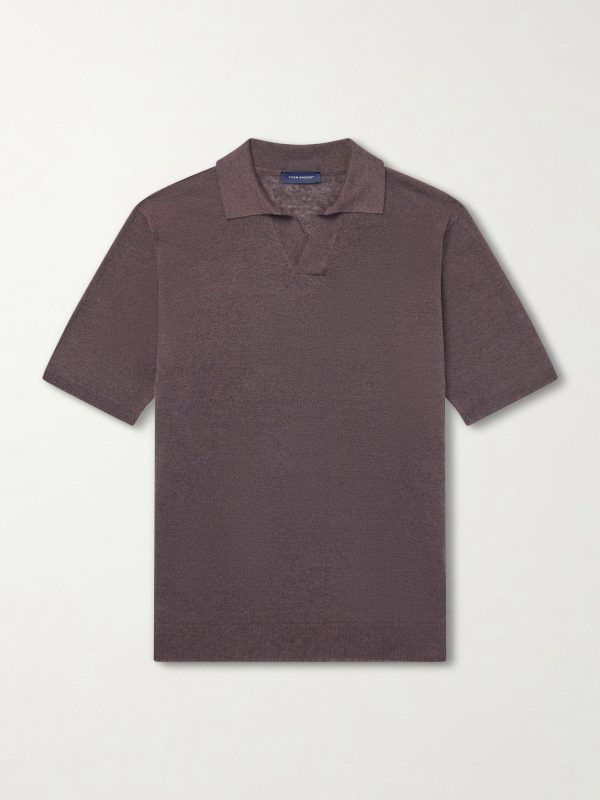Linen and Cotton-Blend Polo Shirt