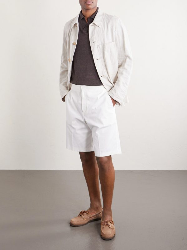 Linen and Cotton-Blend Polo Shirt - OU