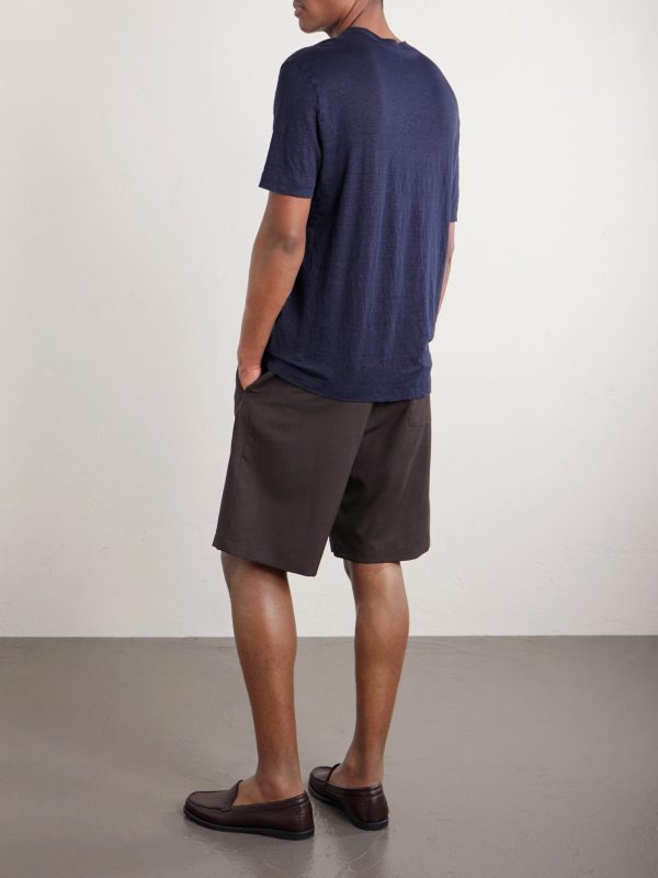 Linen-Blend T-Shirt - BK