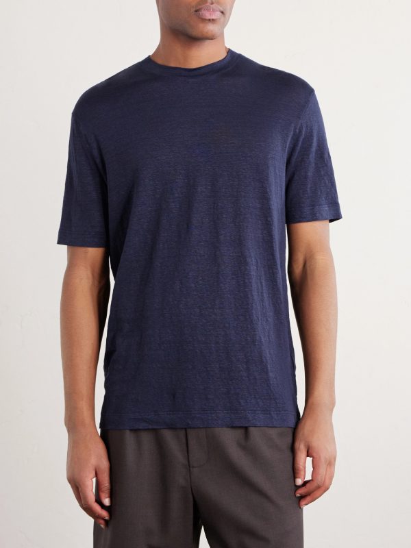 Linen-Blend T-Shirt - FR