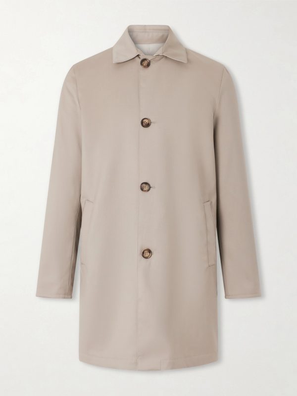 Reversible Wool-Twill Coat