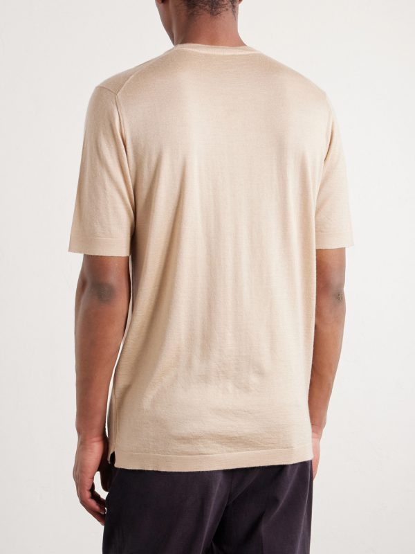 Cashmere and Silk-Blend Knitted T-Shirt - BK Cashmere and Silk-Blend Knitted T-Shirt - BK