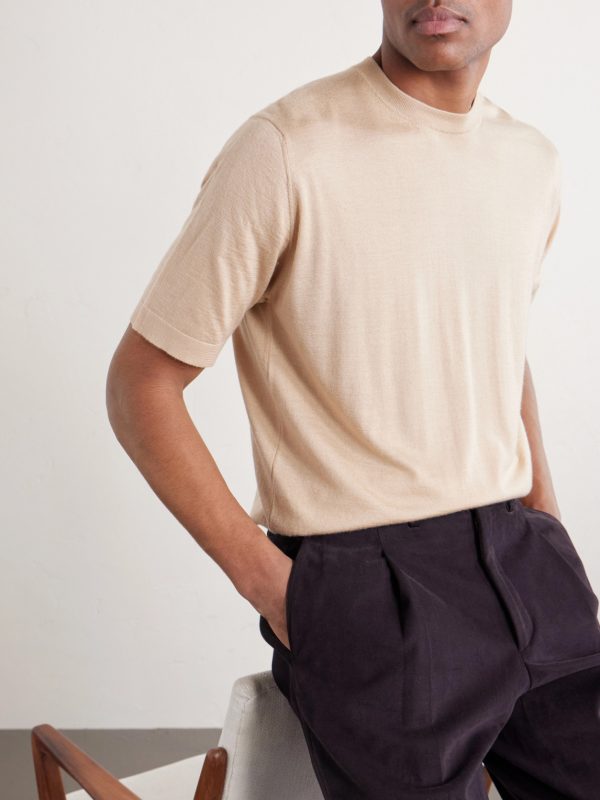 Cashmere and Silk-Blend Knitted T-Shirt - CU Cashmere and Silk-Blend Knitted T-Shirt - CU