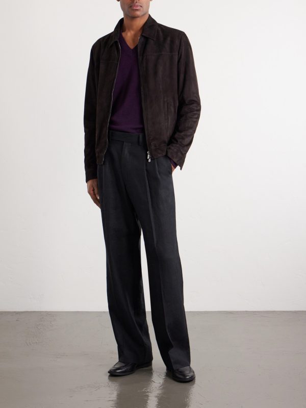 Suede Bomber Jacket - OU