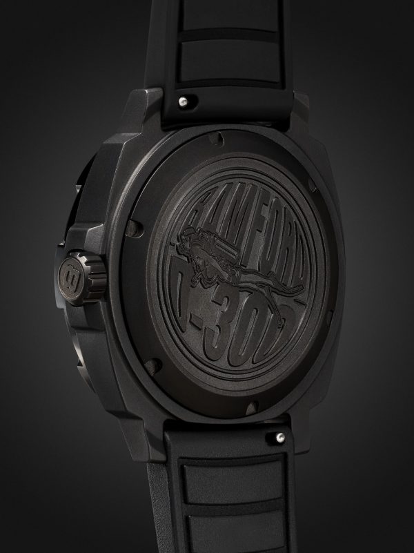 D-300 Automatic 42mm Ceramic and Rubber Watch, Ref. No. D3CEBLAAQ.D2RUBL - BK D-300 Automatic 42mm Ceramic and Rubber Watch, Ref. No. D3CEBLAAQ.D2RUBL - BK