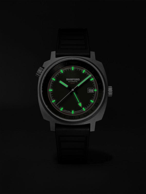 GMT Commando Limited Edition Automatic 40mm Titanium and Rubber Watch, Ref. No. GMTIAGBL.G1RUBL - E5