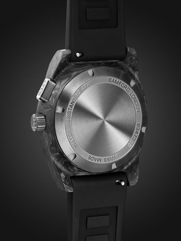 B347 Carbon Predator Automatic Chronograph 41.5mm Carbon Fibre and Rubber Watch, Ref. No. B3CABL.B2RUBL - BK