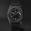 B347 Carbon Predator Automatic Chronograph 41.5mm Carbon Fibre and Rubber Watch, Ref. No. B3CABL.B2RUBL