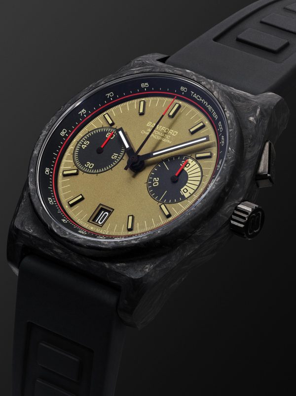 B347 Carbon Commando Automatic Chronograph 41.5mm Carbon Fibre and Rubber Watch, Ref. No. B3CAKH.B2RUBL - FR