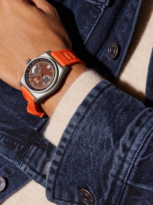 B347 Automatic Chronograph 41.5mm Titanium and Rubber Watch, Ref. No. B3TIBRFO.B2RUOR - OU B347 Automatic Chronograph 41.5mm Titanium and Rubber Watch, Ref. No. B3TIBRFO.B2RUOR - OU