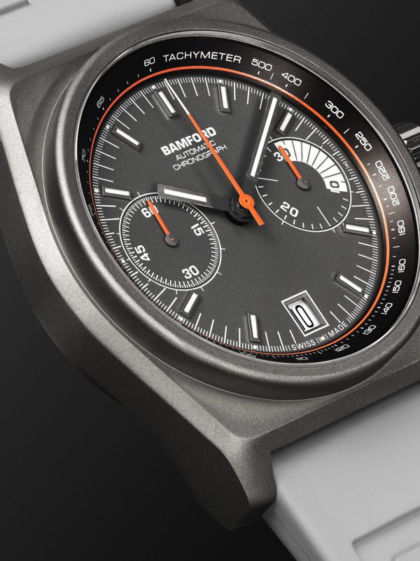 B347 Automatic Chronograph 41.5mm Titanium and Rubber Watch, Ref. No. B3TIGRWH.B2RUGR - CU B347 Automatic Chronograph 41.5mm Titanium and Rubber Watch, Ref. No. B3TIGRWH.B2RUGR - CU