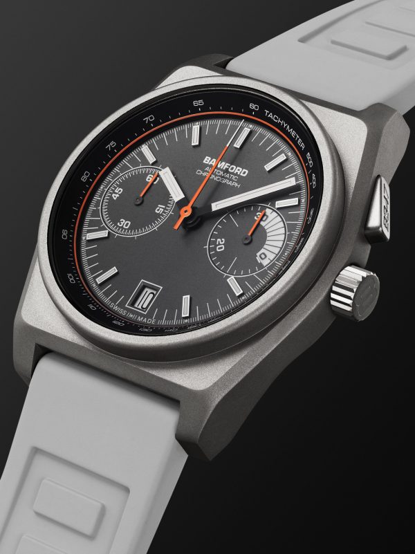 B347 Automatic Chronograph 41.5mm Titanium and Rubber Watch, Ref. No. B3TIGRWH.B2RUGR - FR B347 Automatic Chronograph 41.5mm Titanium and Rubber Watch, Ref. No. B3TIGRWH.B2RUGR - FR