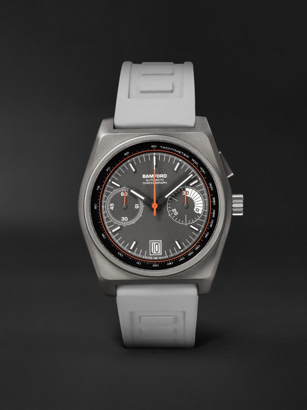B347 Automatic Chronograph 41.5mm Titanium and Rubber Watch, Ref. No. B3TIGRWH.B2RUGR B347 Automatic Chronograph 41.5mm Titanium and Rubber Watch, Ref. No. B3TIGRWH.B2RUGR