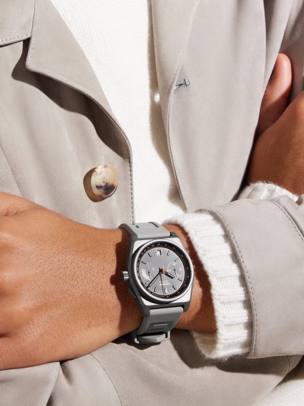 B347 Automatic Chronograph 41.5mm Titanium and Rubber Watch, Ref. No. B3TIGRWH.B2RUGR - OU B347 Automatic Chronograph 41.5mm Titanium and Rubber Watch, Ref. No. B3TIGRWH.B2RUGR - OU