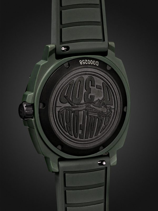 D-300 Automatic 42mm Ceramic and Rubber Watch, Ref. No. D3CEGROR.D2RUGR - BK