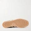 Tobacco Perforated-Suede Sneakers - E1
