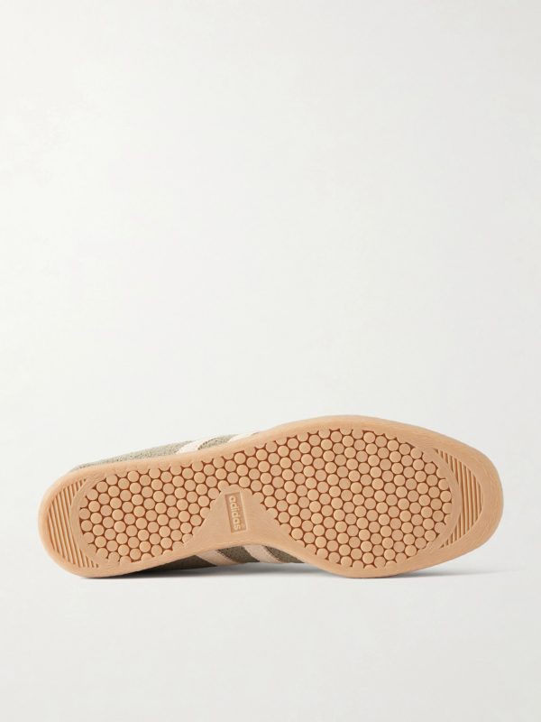 Tobacco Perforated-Suede Sneakers - E1