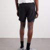 Straight-Leg Layered Logo-Appliquéd Shell Shorts - BK Straight-Leg Layered Logo-Appliquéd Shell Shorts - BK
