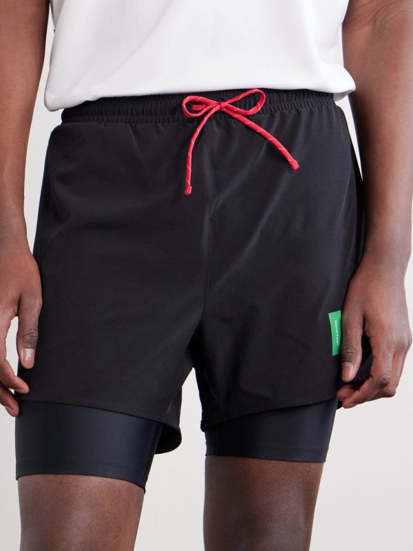 Straight-Leg Layered Logo-Appliquéd Shell Shorts - CU Straight-Leg Layered Logo-Appliquéd Shell Shorts - CU