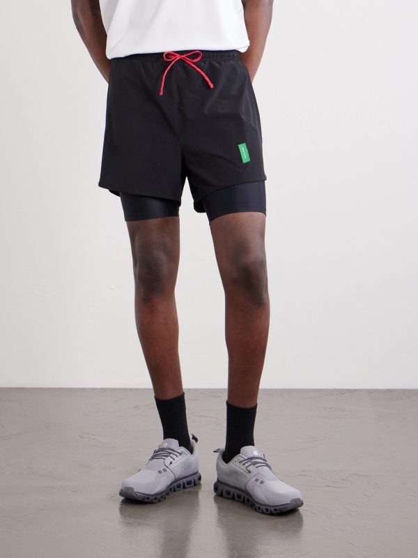 Straight-Leg Layered Logo-Appliquéd Shell Shorts - FR Straight-Leg Layered Logo-Appliquéd Shell Shorts - FR