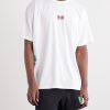Logo-Print Perforated Recycled-Jersey T-Shirt - FR