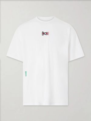 Logo-Print Perforated Recycled-Jersey T-Shirt