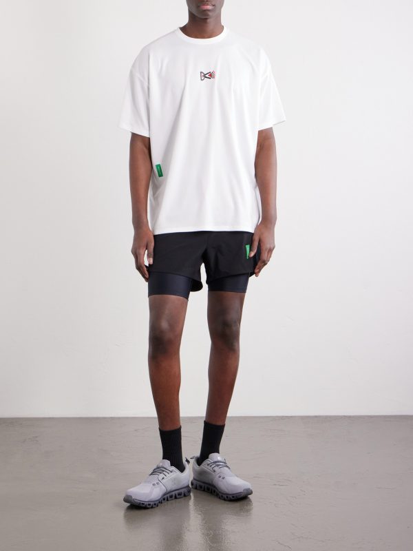 Logo-Print Perforated Recycled-Jersey T-Shirt - OU